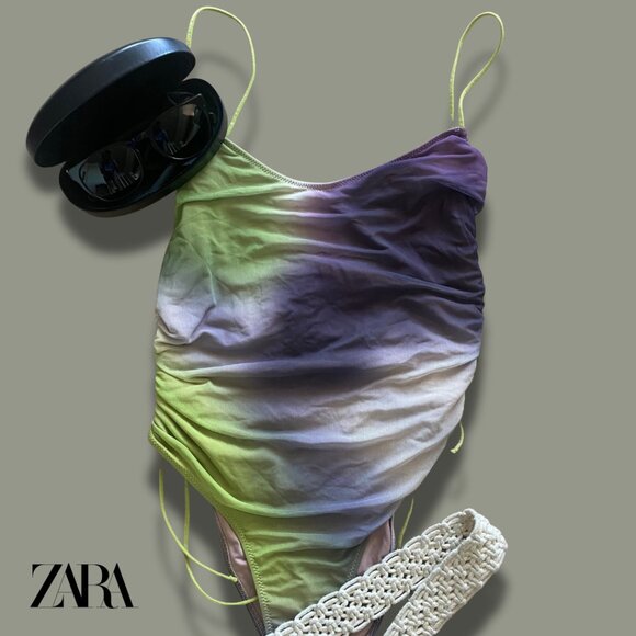 Ruched Multicolour One Piece - Picture 1 of 4